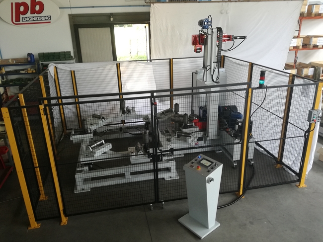 Machine  with electric drive motors for Silos parts up 2500mm and 2000mm height.