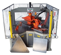 R5-P cam-driven edge folding machine with template for box-edged road signs