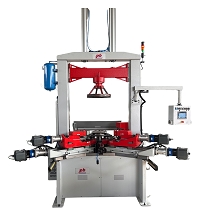 PB Engineering R3 vertical spindle trimming beading machine for dished tank heads